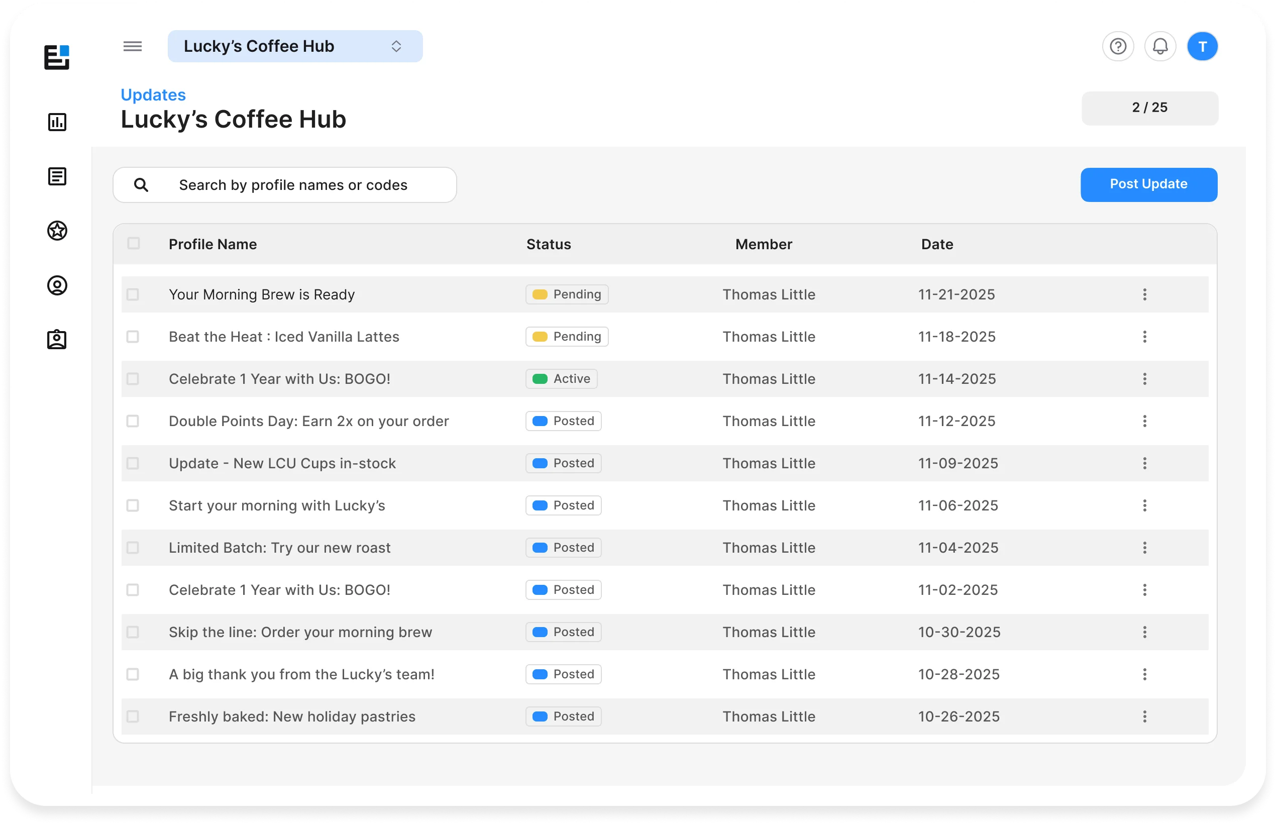 SimplyNotified dashboard showing subscriber enrollment